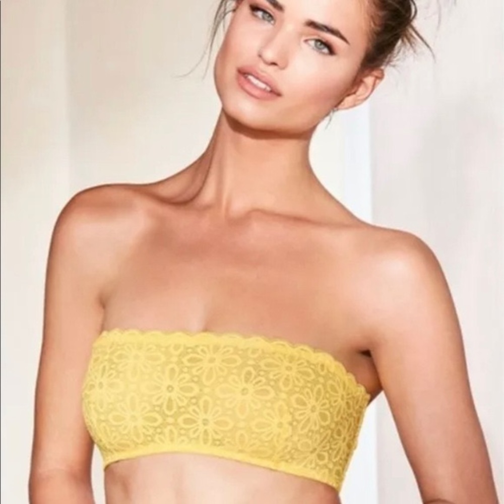 Victoria’s Secret Bandeau Bralette, XS, Yellow